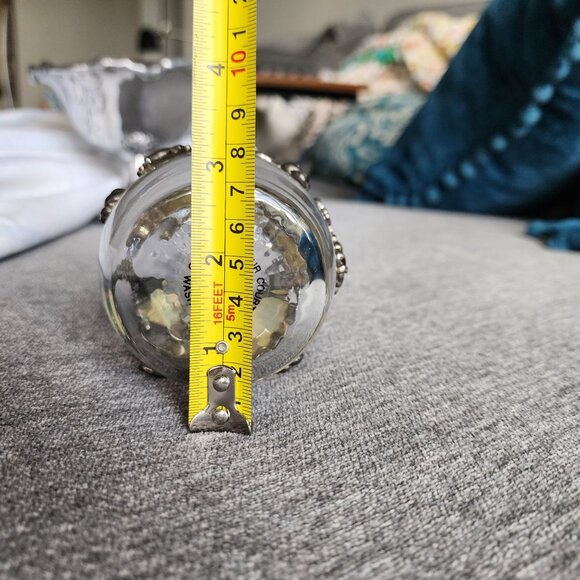 Set of Arthur Court Vineyard Grapes Silver Metal Footed Dish and Vase Wine Gift - Picture 10 of 14